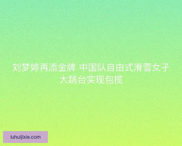 刘梦婷再添金牌 中国队自由式滑雪女子大跳台实现包揽