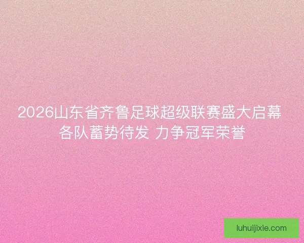 2026山东省齐鲁足球超级联赛盛大启幕 各队蓄势待发 力争冠军荣誉